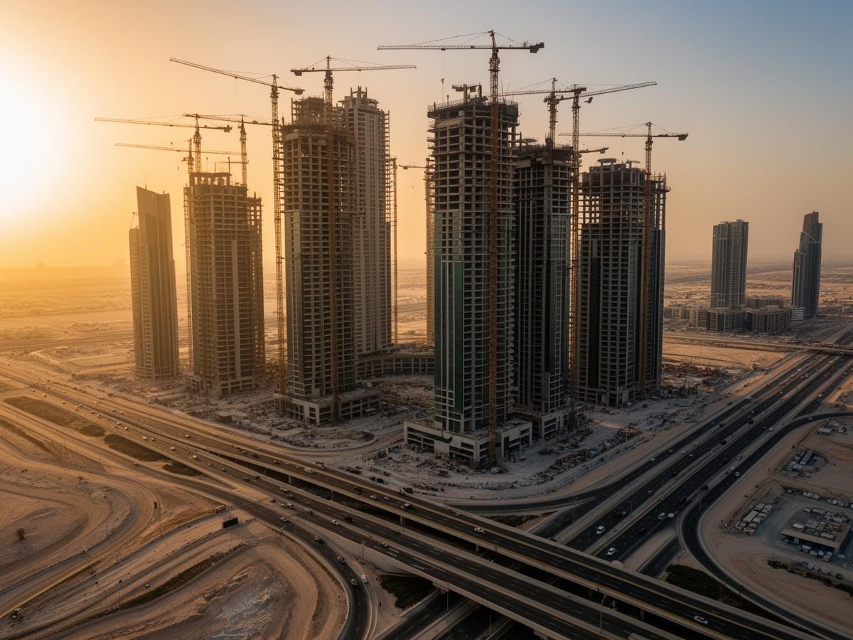 USF GRAND Constructions LLC active construction site in Dubai